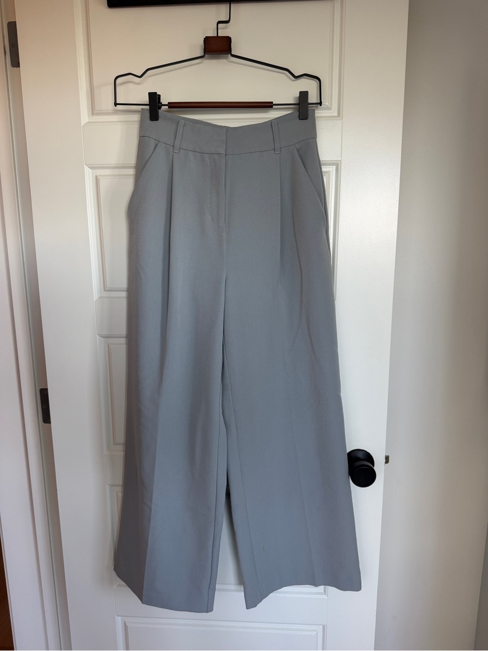 Oak + Fort Wide Leg Pants in Gray Size 4